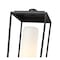 Z-Lite Sheridan 1 Light Outdoor Pier Mounted Fixture, Black & White Opal 595PHMR-553PM-BK - alternate 4